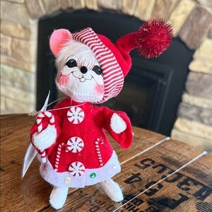Adorable 2006 Annalee Candy Cane Stripe Mouse